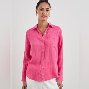 NWT Rails Ellis Button-Down Shirt Hibiscus Floral Size M